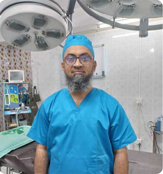 Dr. Mohammad Mahabubul Alam in the operation theatre